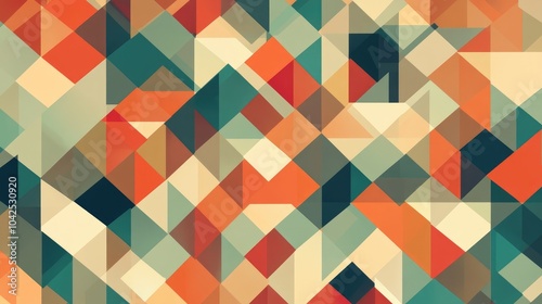 Geometric flat design featuring a mosaic pattern