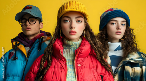 Three stylish individuals p...