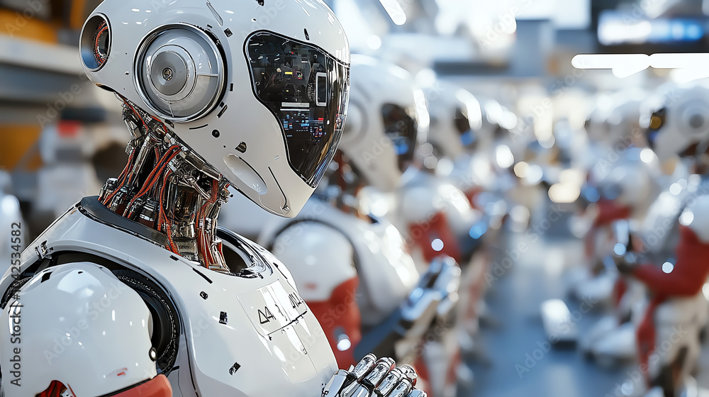 Fototapeta premium Exploring the future of robotics a showcase of advanced android technology and design innovations