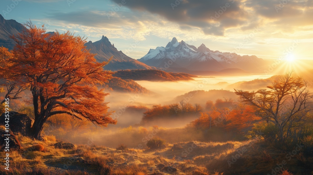 Autumn scene in countryside Autumn scene in countryside