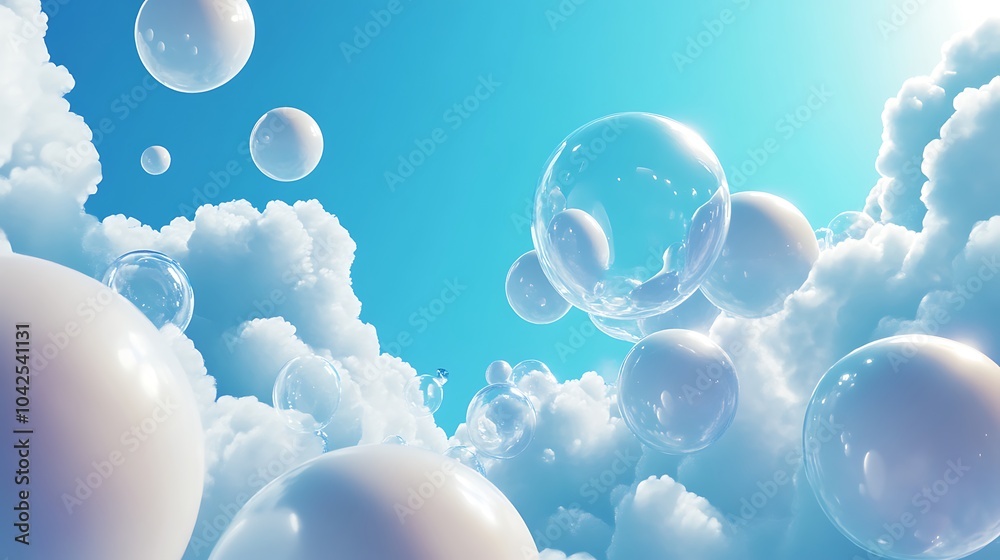 Floating Spheres in a Cloudy Sky Floating Spheres in a Cloudy Sky
