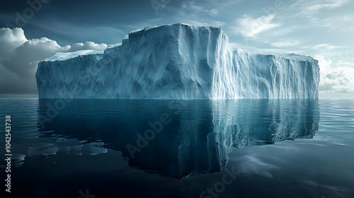 A massive iceberg floats se...