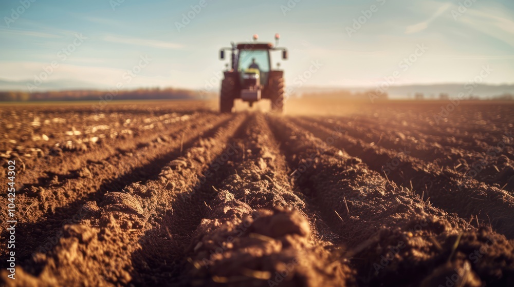 Tractor Plowing a Field Tractor Plowing a Field