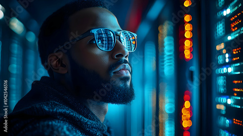 A man in sunglasses gazes t...
