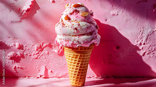 A colorful ice cream cone t...