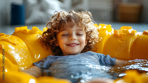 Child enjoying a playful mo...
