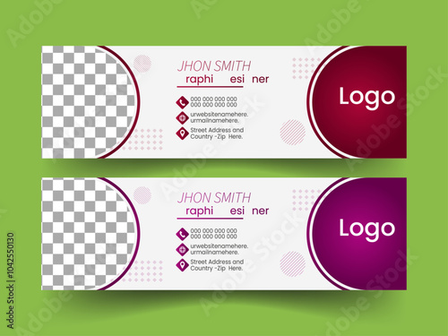 Email signature template design or Facebook cover template