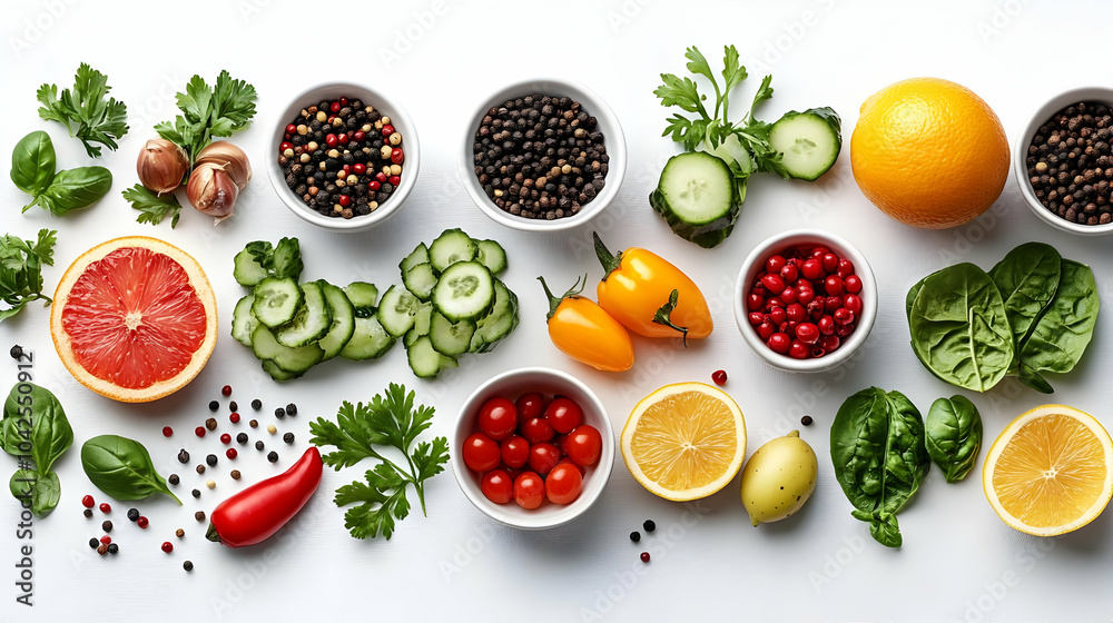 Fresh Produce and Spices: A Vibrant Collection of Ingredients for Delicious Meals Fresh Produce and Spices: A Vibrant Collection of Ingredients for Delicious Meals