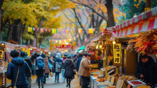 Vibrant Japanese Street Market