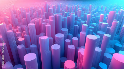 Abstract 3D landscape of co...
