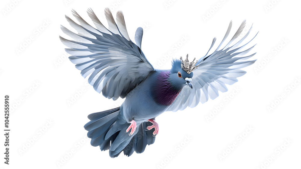 Obraz premium Victoria Crowned Pigeon Bird on Transparent PNG Background, Photo Realistic, Pattern Background, Wallpaper, Cover and Screen of Smartphone, PC, Laptop, Transparent PNG