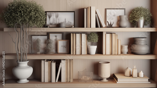 office with bookshelf, interior background, for Zoom calls