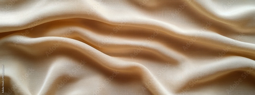 A close-up of smooth, flowing fabric with soft, neutral tones. A close-up of smooth, flowing fabric with soft, neutral tones.