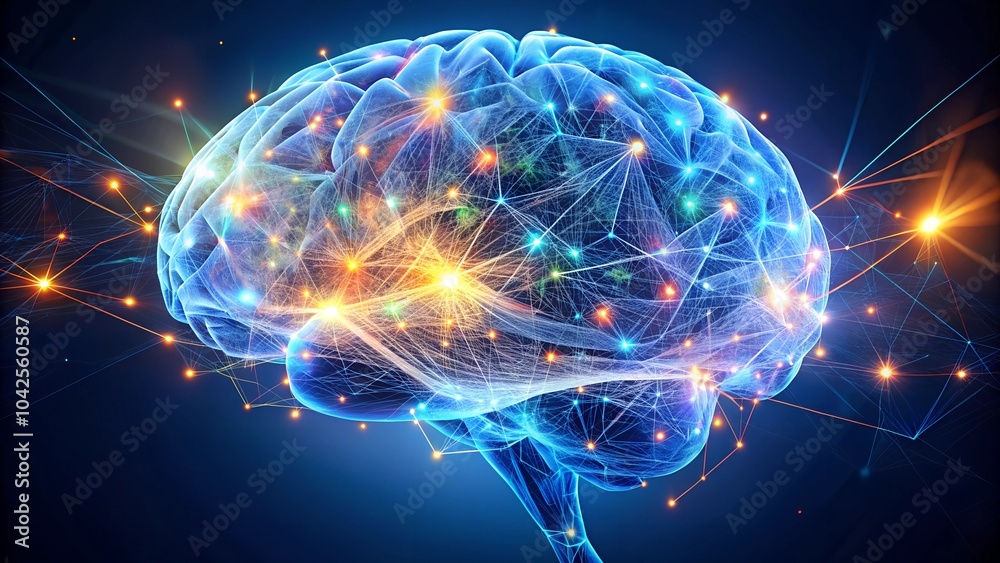 digital brain background