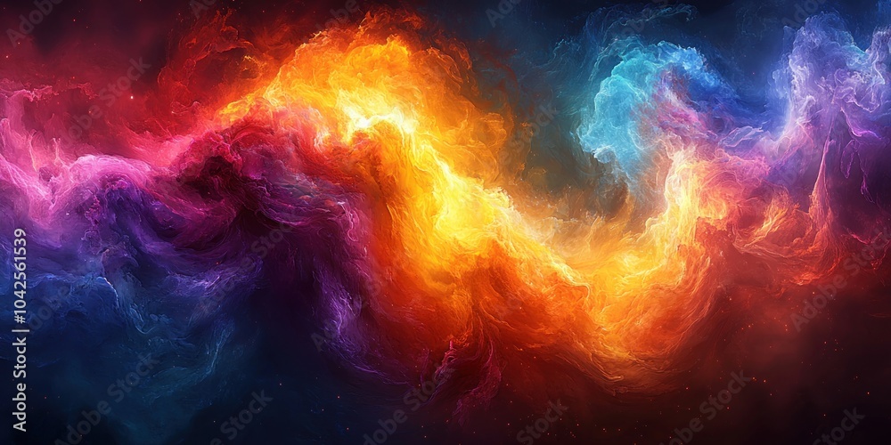 Abstract Swirling Flames of Fire and Ice Abstract Swirling Flames of Fire and Ice