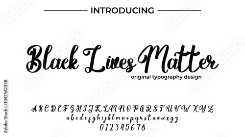 Black Lives Matter Font Stylish brush painted an uppercase vector letters, alphabet, typeface