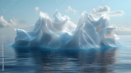A stunning iceberg floating...