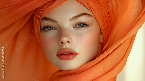 A close-up portrait of a wo...