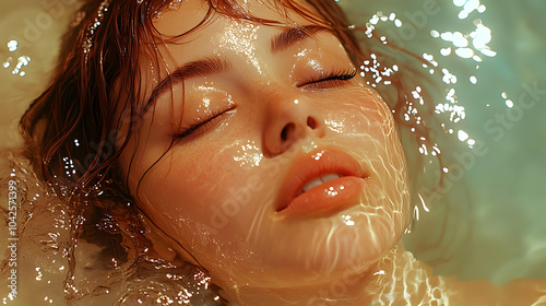 Close-up of a serene face s...