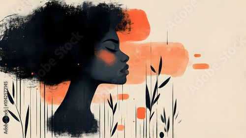 Abstract profile of a woman...