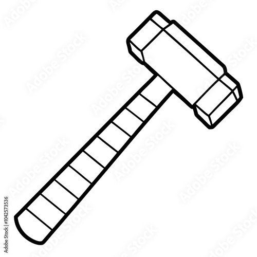 brick hammer line art
