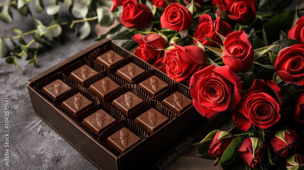 Luxury Chocolate and Roses Gift Box Luxury Chocolate and Roses Gift Box
