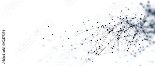 Abstract representation of interconnected data points and networks. photo