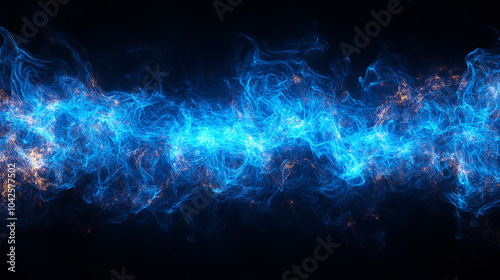 abstract smoke blue with black background 