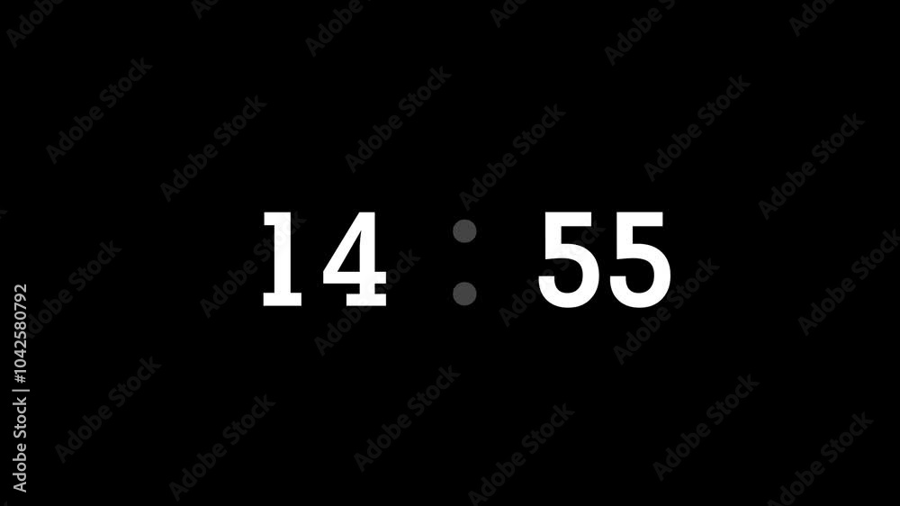 15 Minutes Animation Countdown Timer. Countdown 15 Minutes Animation. 4K Resolution