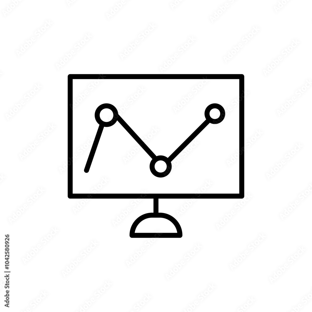 Dashboard icon Flat art illustration in outline Dashboard icon Flat art illustration in outline