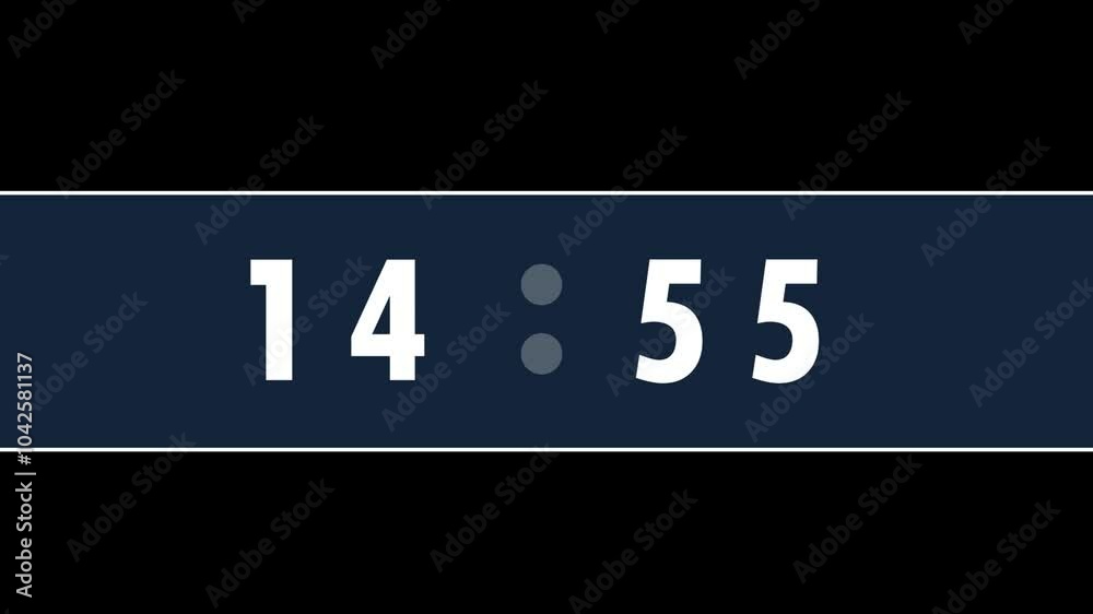 15 Minutes Animation Countdown Timer. Countdown 15 Minutes Animation. 4K Resolution