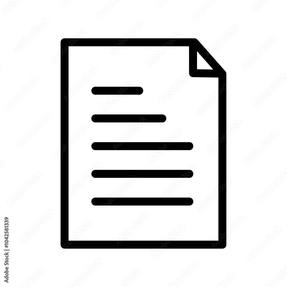 File icon Flat art illustration in outline File icon Flat art illustration in outline