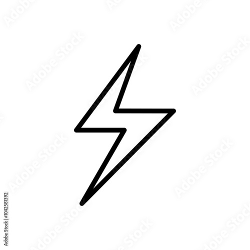 Flash icon Flat art illustration in outline