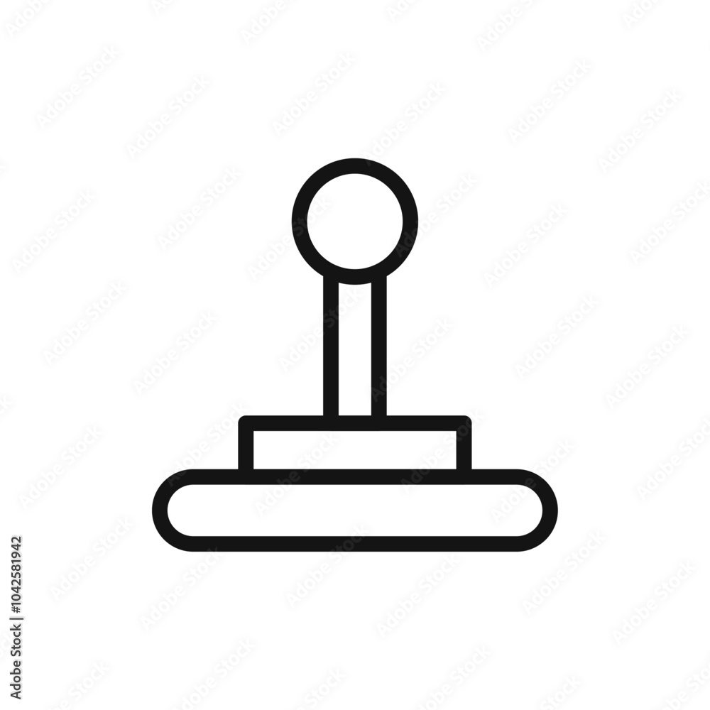Joystick Icon Flat art illustration in outline Joystick Icon Flat art illustration in outline