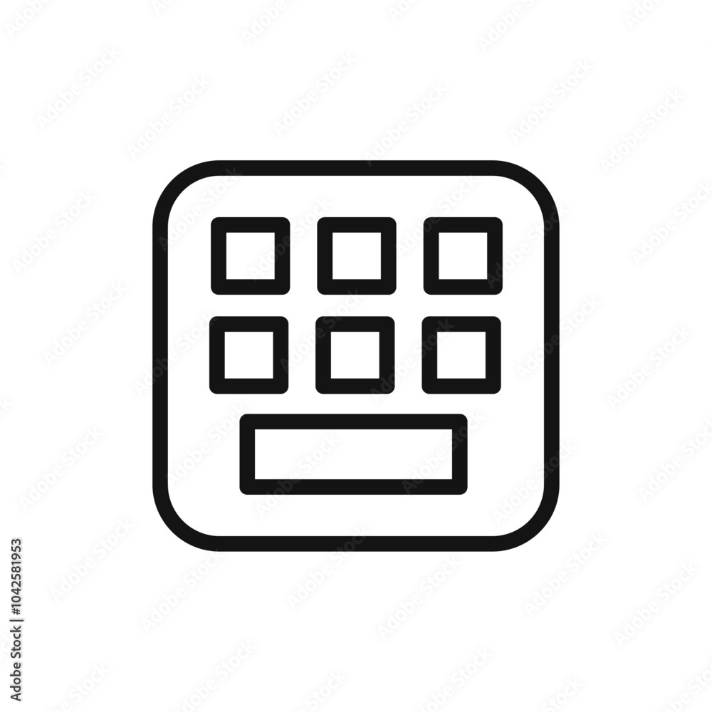 Keyboard icon Flat art illustration in outline Keyboard icon Flat art illustration in outline