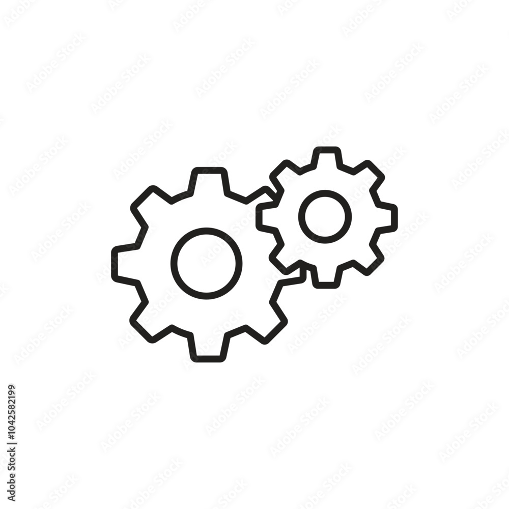 Manage icon Flat art illustration in outline Manage icon Flat art illustration in outline