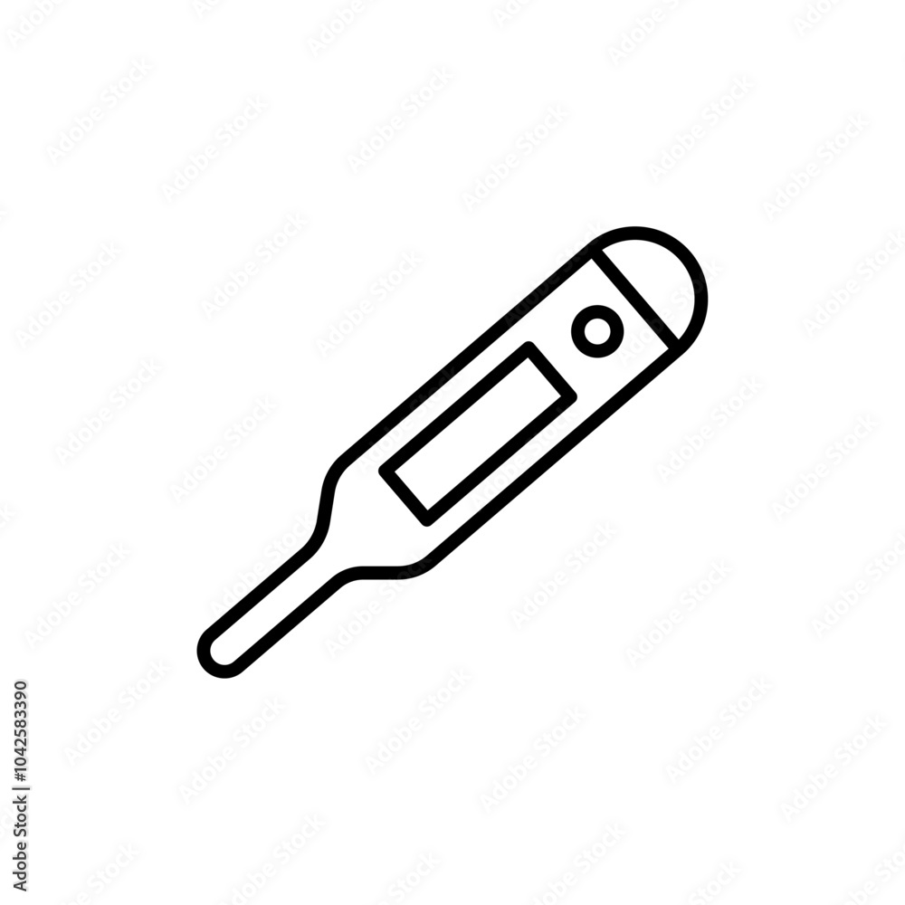 Fototapeta premium Thermometer Icon Flat art illustration in outline