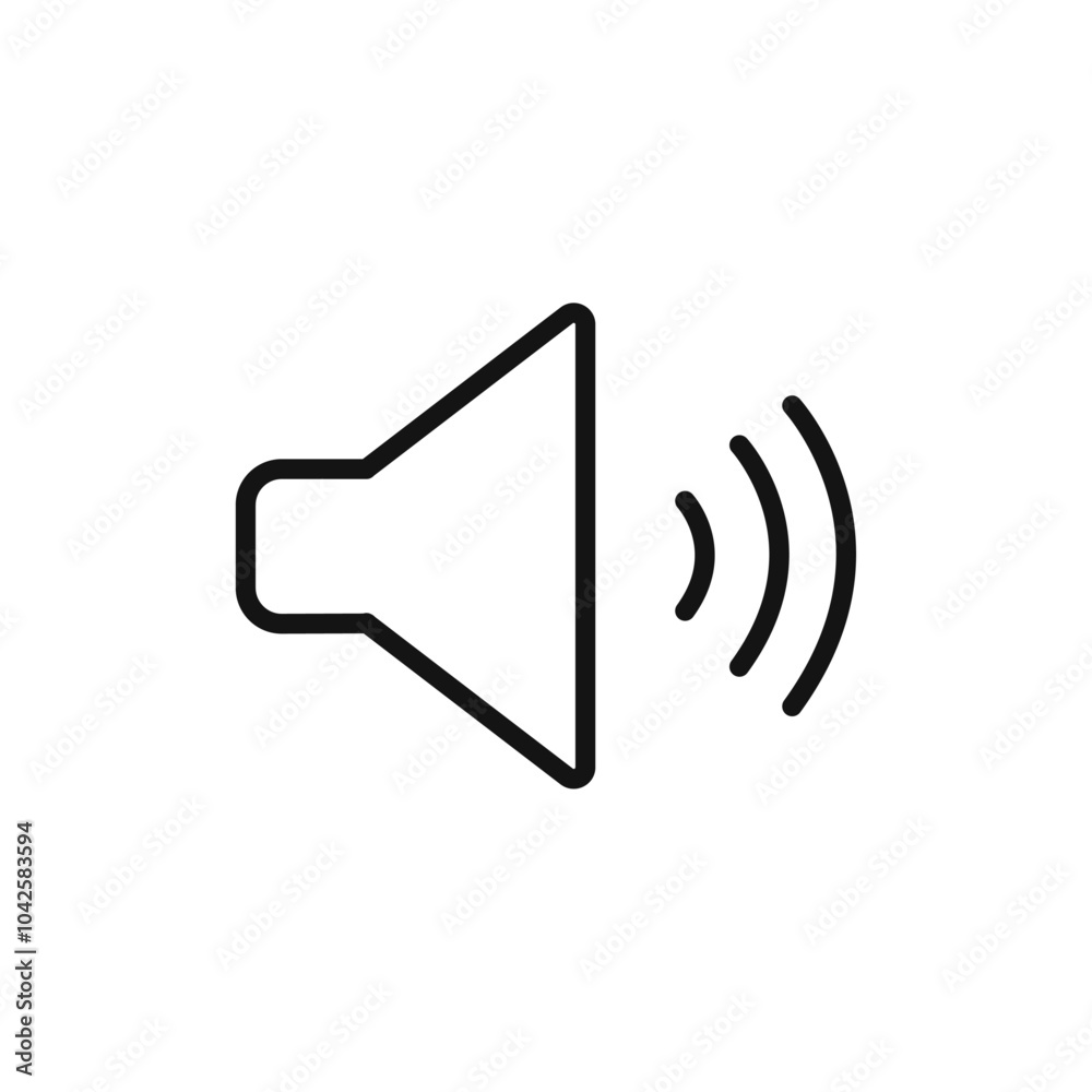 Voice icon Flat art illustration in outline