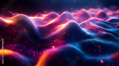 Abstract digital landscape ...