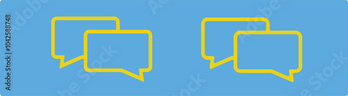 chat message icon set, comment icon speech bubble symbol Chat message icons . 10 EPS.