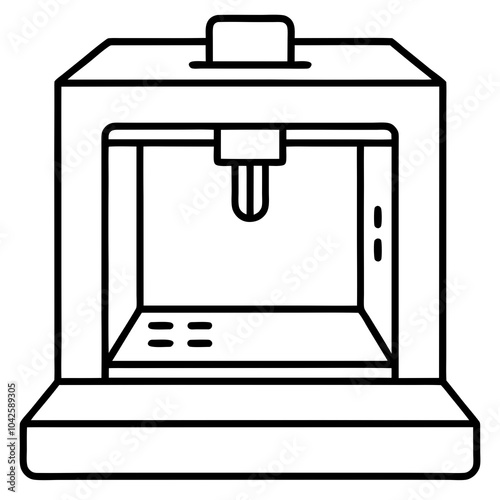 3D printer vector illustration 