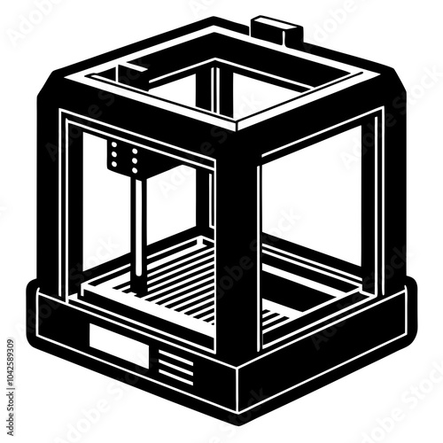 3D printer vector illustration 