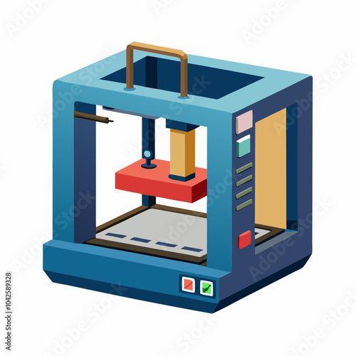 3D printer vector illustration 
