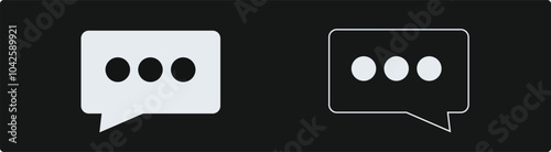 chat message icon set, comment icon speech bubble symbol Chat message icons . 10 EPS.