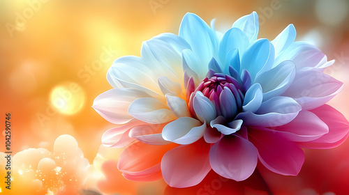 A vibrant flower with soft ...