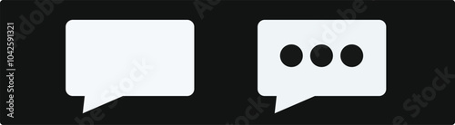 chat message icon set, comment icon speech bubble symbol Chat message icons . 10 EPS.