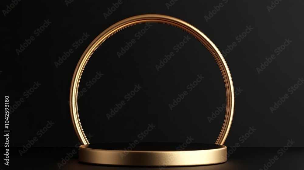 Rounded Gold Podium for Events Rounded Gold Podium for Events