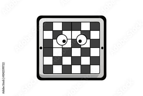 Chessboard | isolated vector silhouette illustration on white background