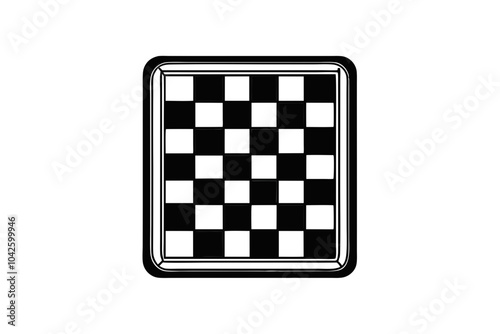 Chessboard | isolated vector silhouette illustration on white background