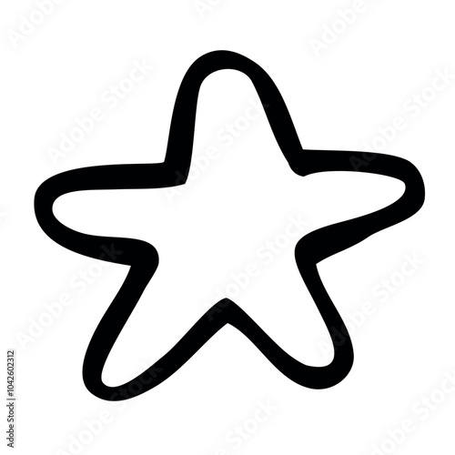 vector hand draw sketch, star 